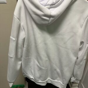 Men's White Hoodie Sweater